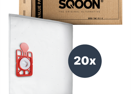 SQOON® Stofzuigerzakken Geschikt voor Numatic Henry HVR160 / Hetty HET160 - Vervangt Model 604011 - High Filtration voor Optimale Stofopname - 20 stuks