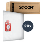 SQOON® Stofzuigerzakken Geschikt voor Numatic Henry HVR160 / Hetty HET160 - Vervangt Model 604011 - High Filtration voor Optimale Stofopname - 20 stuks