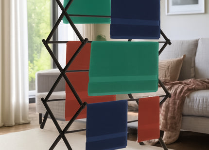 Wasrek - Droogtoren - Droogrek - Verstelbaar - Inklapbaar - Inclusief- Wielen - Telescopisch -  104 x 69 x 36,5 cm