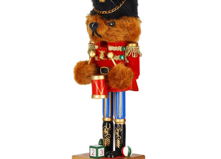 Notenkraker Kerst | Houten Beer | Kerstversiering | Multicolor | 27 cm