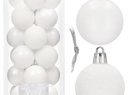 Kerstballen | 20 Stuks | 4 cm | Wit