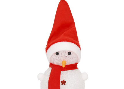 Kerstversiering | Kerstdecoratie Voor Binnen | Kersthanger | Sneeuwpop | Lichtgevend | Rood