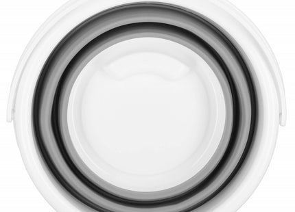 Emmer | Opvouwbare Emmer | Rond | 10L | Grijs/Wit