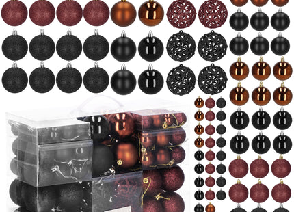 Kerstballen | 100 Stuks | Zwart/Bruin