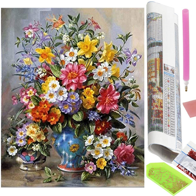 Diamond Painting - Volwassenen - Bloemen - 40 x 30 cm