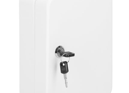 Sleutelkluis | Sleutelkast | Sleutelbox | 20 Haken | 20 x 16 x 7,5 cm | Wit