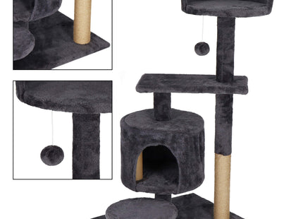 Krabpaal - 5 Etages - Voor Katten - Toren - Meubelbescherming - 49 x 34 x 87 cm - Grafiet