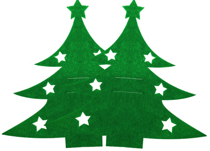 Bestekhouder | Bestekzakjes | Kerstbomen | 2 Stuks