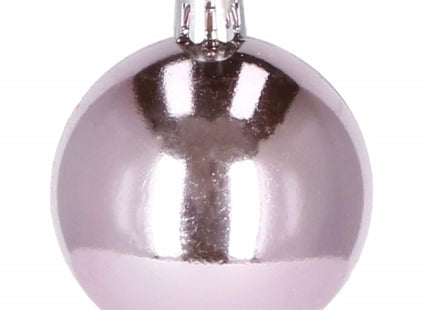 Kerstballen | 77 Stuks | Roze/Wit