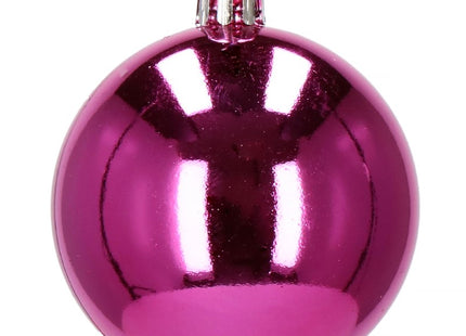 Kerstballen | 30 Stuks | 6 cm | Transparant/Roze/Wit
