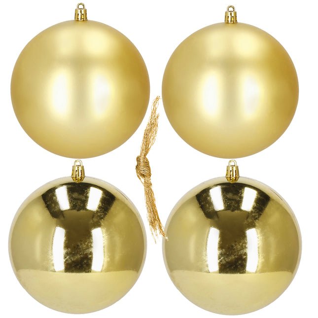 Kerstballen | 4 Stuks | 12 cm | Goud