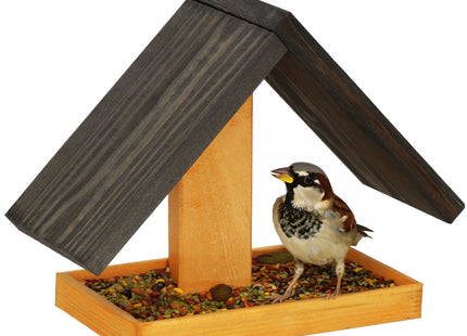 Vogelvoederhuisje - Vogelvoederplek - Vogelvoeding - Staand - Zwart - 12,5 x 31 x 21,5 cm