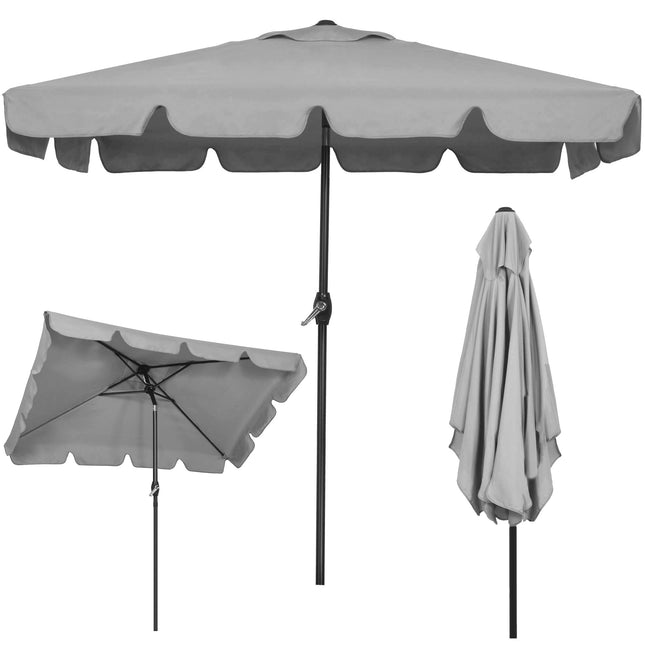 Parasol | Parasols | Kantelbaar | Met Ventilatie | Grijstint | 240 cm