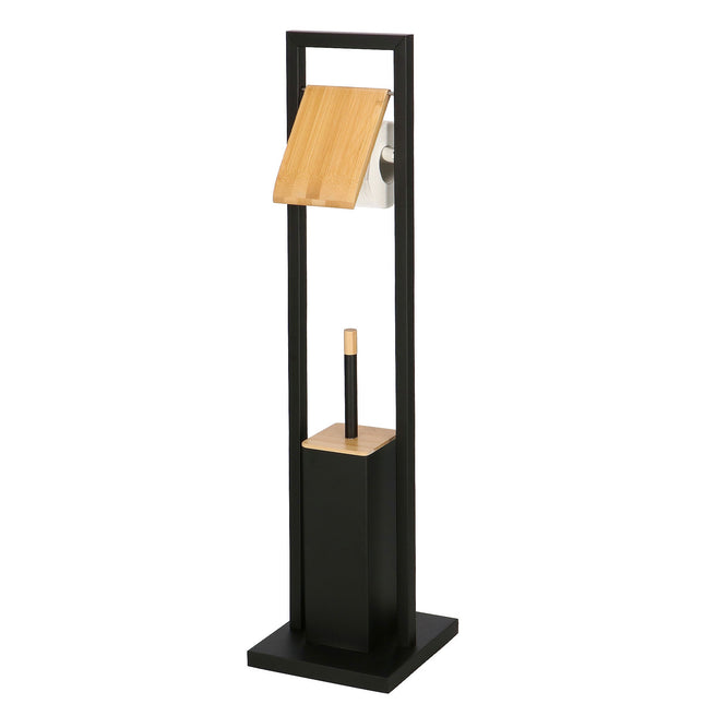 Toiletbutler | Toiletrolhouder | Toiletborstel Met Houder | Toiletaccessoire | Zwart