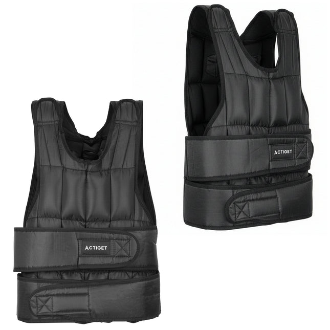 Gewichtsvest - Verzwaard Vest - Trainingsvest - Crossfittvest - Hardlopen / Cardio - Verstelbaar - 20 Kg - Zwart