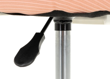Bureaustoel - Draaibaar - Metalen Onderstel - Kunststof - Roze/Wit - 120 kg