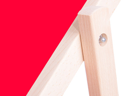 Strandstoel - Verstelbaar - Beukenhout - Hangemaakt - Rood