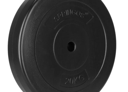 Halterschijf | 1 x 20 kg | Kunststof | Zwart