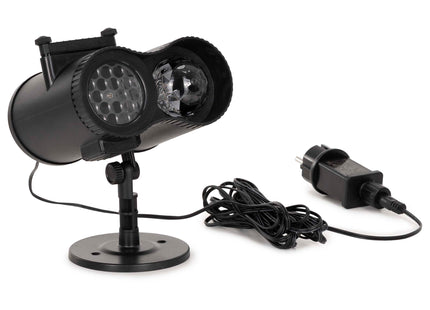 Springos® LED Projector met 48 Lichtpatronen – Kerstprojector voor Binnen en Buiten – 12 Verwisselbare Dia's – Afstandsbediening – IP65 – Zwart