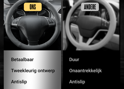 Carpassion Stuurhoes - Steering Cover - Leer - Ø 44-46 CM