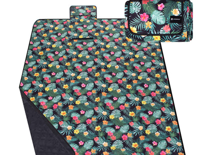 Picknickkleed | Picknickdeken | Buitenkleed | Picknick | 200 x 200 cm | Bloemen/ Bladeren