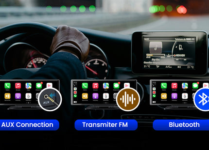 NexAdio® Carplay Scherm - Apple Carplay & Android Carplay - Touchscreen - Inclusief Achteruitrijcamera - FM Transmitter - Aux Aansluiting -  10.26 Inch
