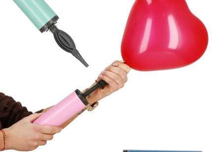 Ballonpomp | Ballonnen | Blauw/Zwart/Geel/Roze