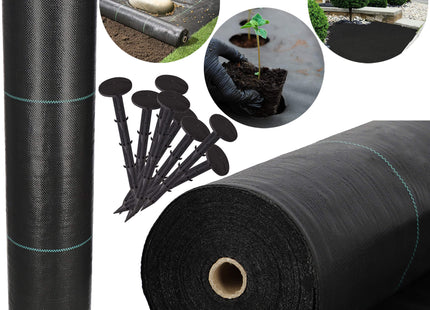 Worteldoek - Anti -Onkruid - Beschermfolie -  90g - 1,6X50M - Zwart