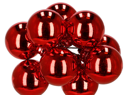 Kerstballen | 54 Stuks | 3 cm | Rood | Draden | Mat | Rood