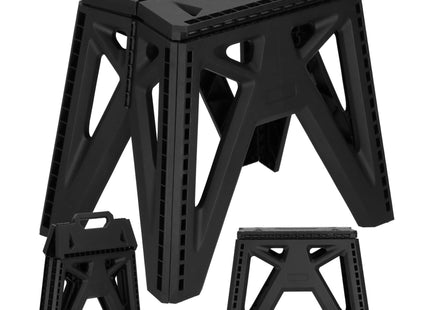 Vouwkruk - Inklapbaar - Platform - Multifunctioneel - Tot 150 Kg - 33,5 Cm - Zwart