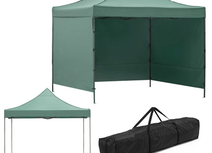 Partytent - 300x300xcm - Hoogte Verstelbaar - PVC - Polyester - Harmonica- Frame - Groen