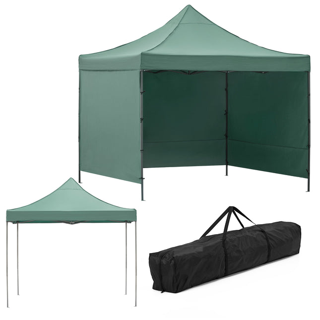 Partytent - 300x300xcm - Hoogte Verstelbaar - PVC - Polyester - Harmonica- Frame - Groen