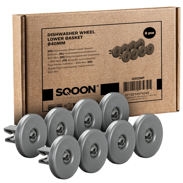 Vaatwasser Wiel Voor Onderkorf Geschikt voor IKEA, AEG, Electrolux, Zanussi, Etna - 8 stuks  - 40mm