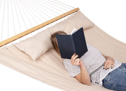 Hangmat | Extra Stevig | Inclusief Kussen | Beige | 200 x 140 cm