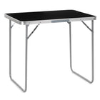 Campingtafel - Vouwtafel - Inklapbaar - Opvouwbaar - 80x60x70 cm - Zwart
