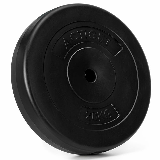 Halterschijf | 1 x 20 kg | Kunststof | Zwart | 31 MM