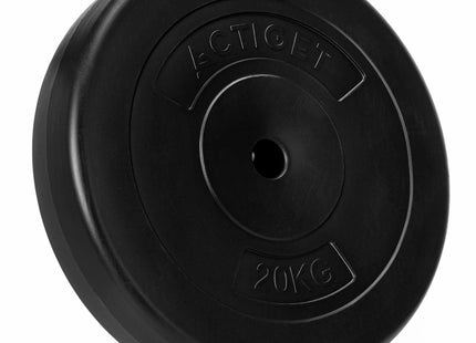 Halterschijf | 1 x 20 kg | Kunststof | Zwart | 31 MM