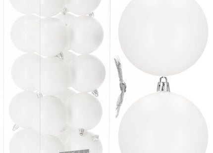 Kerstballen | 20 Stuks | 8 cm | Wit