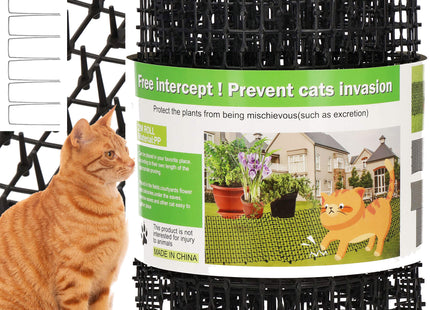 Dierwerende Mat - Katten - Vogels - Verjager - Met Ankers - Herbruikbaar - Duurzaam - 200 x 29,5 cm - Zwart