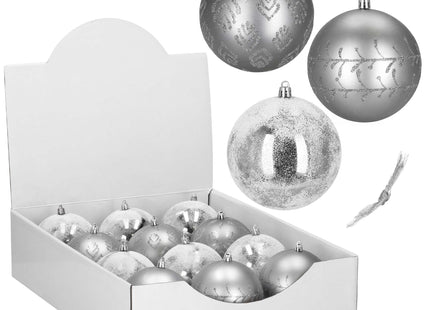 Kerstballen | 12 Stuks | 11 cm | Zilver