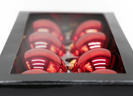Kerstballen Glas | 8 Stuks | Glas | Glans | Rood