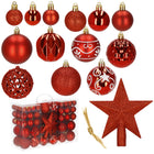 Kerstballen & Piek| 101 Stuks | 3/4/6 cm | Rood