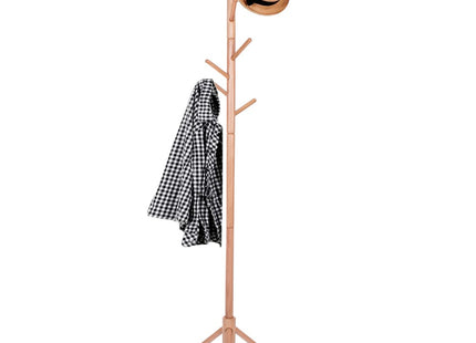 Staande Kapstok | Hout | 8 Haken | Garderobe Kapstok | Naturel | 175 cm