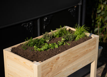 Kweekbak - Plantenbak - Moestuin - Planten - Hout -Rechthoekig - Naturel - 80 x 40 x 78 Cm