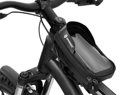Fietstas - Inclusief Telefoonhouder - Waterdicht - Etui/Tas -  Klittenband - Zwart - Transparant