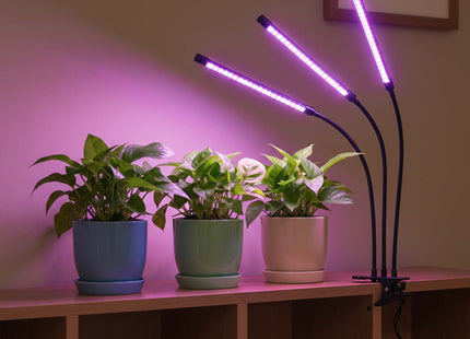 Kweeklamp - Led Voor Planten - Groeilamp - Grow Light - Bloeilamp - Plantenverlichting -  3 Panelen - Met TImer - 60 Led - USB