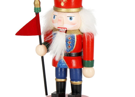 Notenkraker Kerst | Houten Soldaat | Kerstversiering | Multicolor | 15 cm