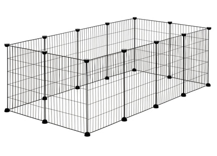Dierenren | Puppyren | Hondenren | Opvouwbaar | Verstelbaar | 143 x 71 x 46  cm | Zwart