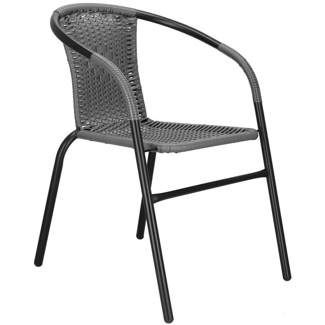 Tuinstoel | Terrasstoelen | Stapelbaar | Textileen | Grijs