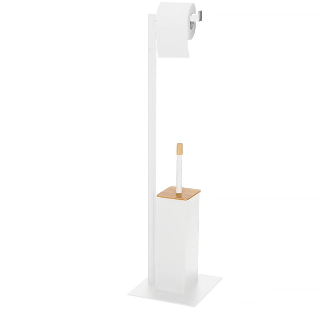Toiletbutler | Toiletrolhouder | Toiletborstel met houder | Toiletaccessoire | Wit
